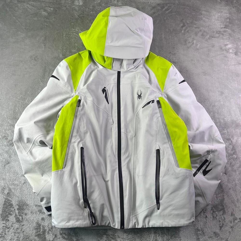 Spyder PrimaLoft Insulated Ski Jacket Men’s Medium White Gray